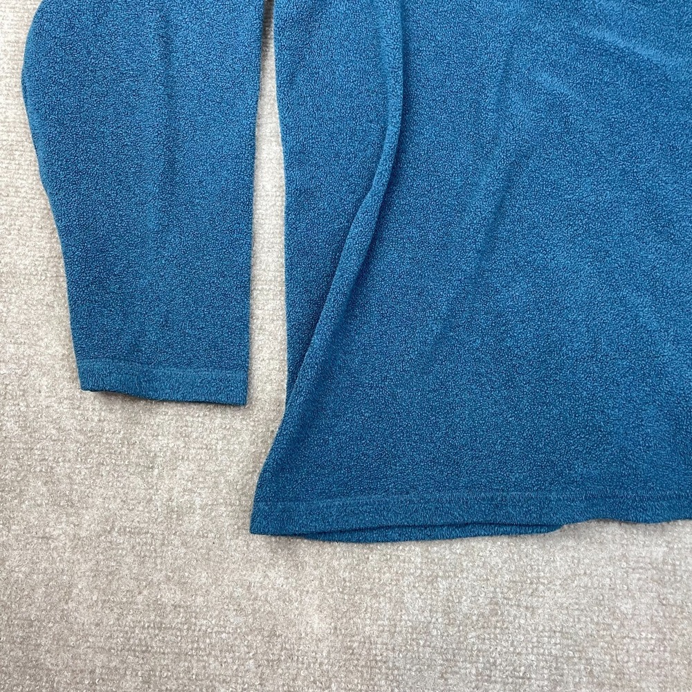 The North Face Polartec Classic Fleece Jacket Men's XL Blue Quarter Zip Pullover - Picture 3 of 14
